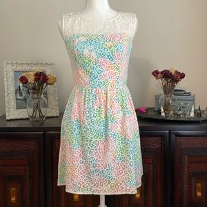 Lilly Pulitzer Morison Lace Overlay Sleeveless Dress size 4